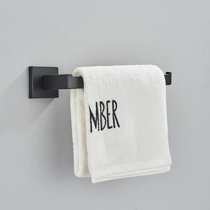 Bathroom Matte Black Wall Shelf Toilet Roll Paper