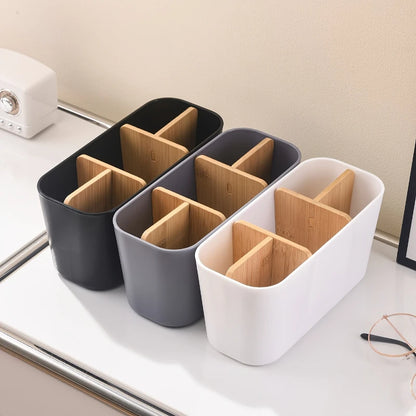 Toothbrush Holders Bathrooms Bamboo Tooth Brush Holder Slots