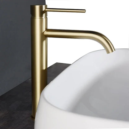 Brushed Gold Bathroom Basin Faucet Cold Mixer Water