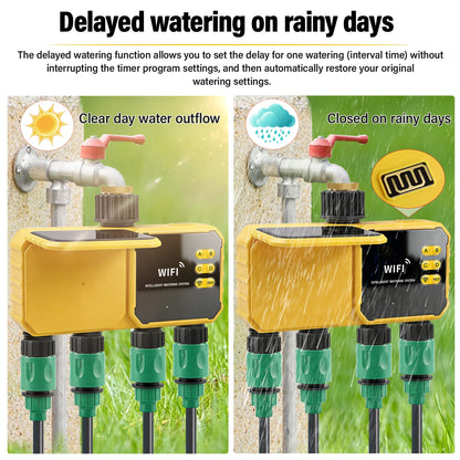 Yieryi Solar Wifi Smart Water Timer Zone Independent