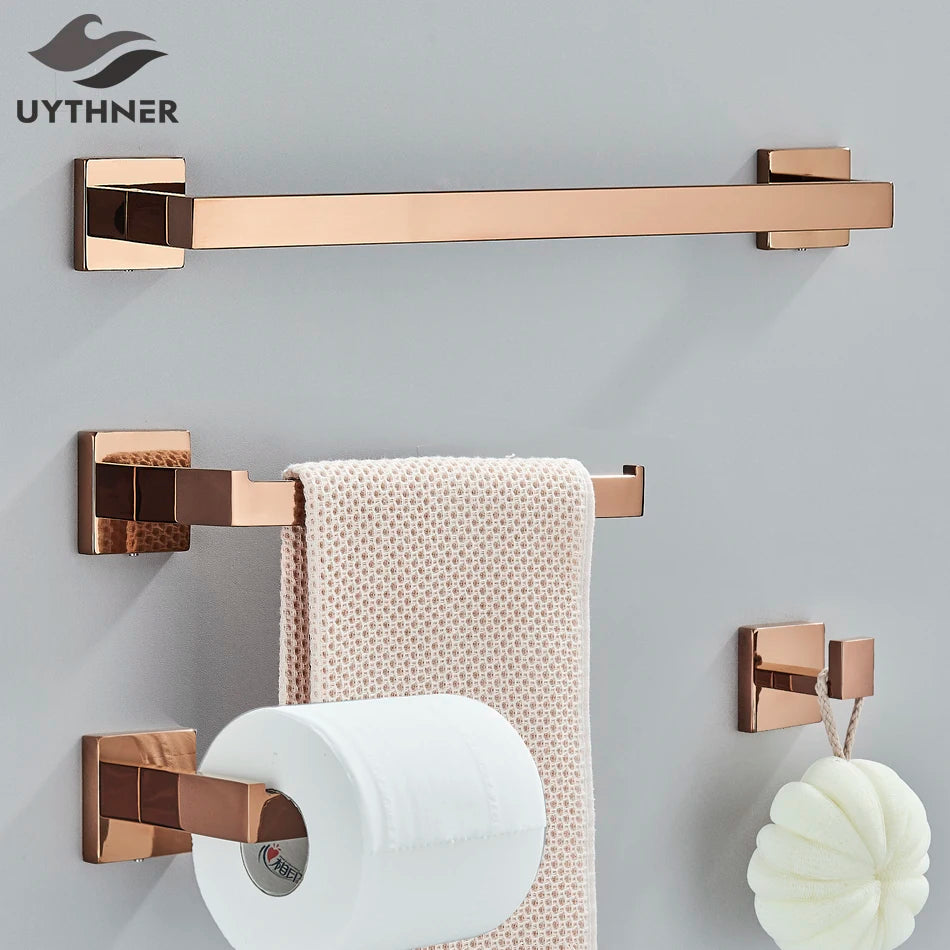 Bathroom Hardware Rose Gold Polish Shiny Bathrobe Hook