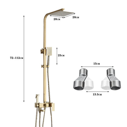 4-Function Wall Mounted Shower Faucet Rainwater Bathtub Shower