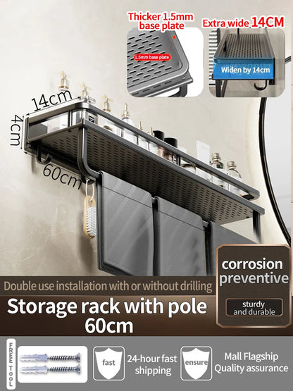 Bathroom Shelf Bathroom Towel Rack Shelves Wall Shower