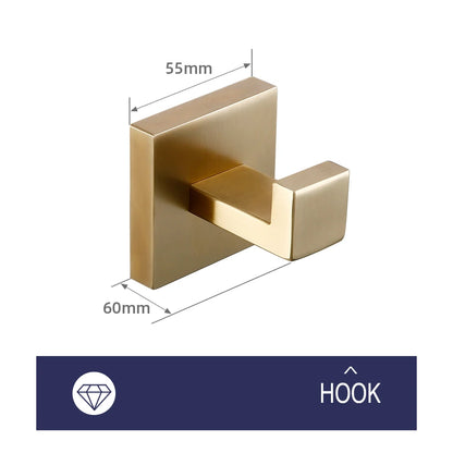 Brushed Gold Bathroom Toilet Brush Holder Toilet Paper