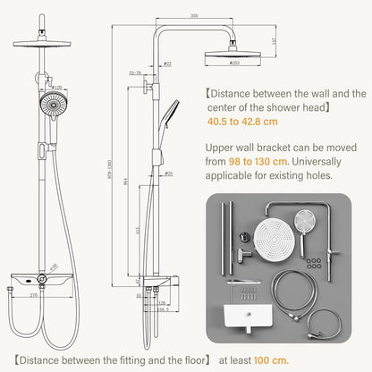 Bathroom Shower System Sets Without Tap Stainless Steel