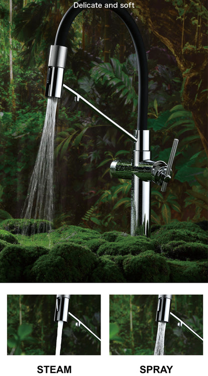 Aitana Brushed Rose Gold Pull-Out Faucet Luxury Drinking
