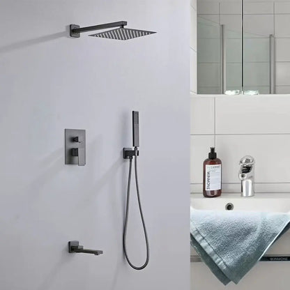 Luxury Brushed Gold/Black/Silver/Grey Hidden Bathroom Shower