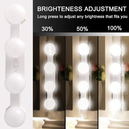 Led Makeup Mirror Light Suction Cup Cordless Bathroom