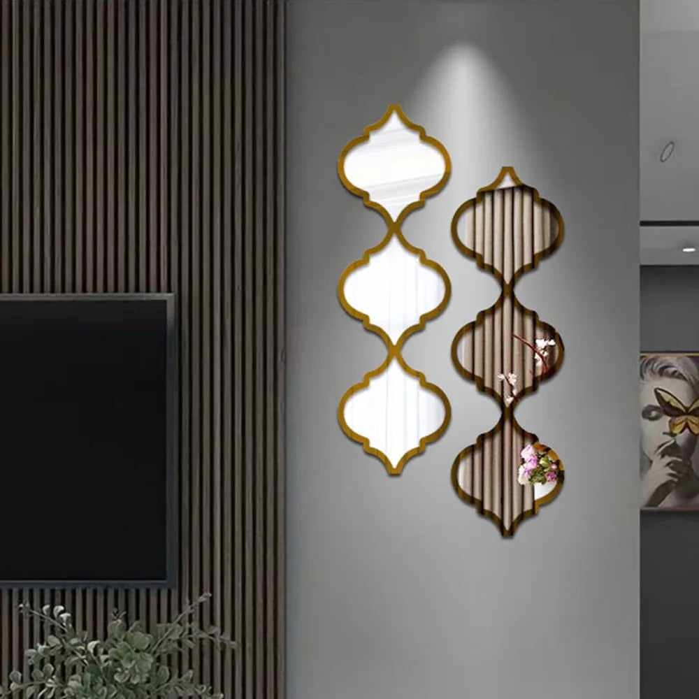 12/6pcs Large Moroccan Mirror - Wall-Mounted Living Room