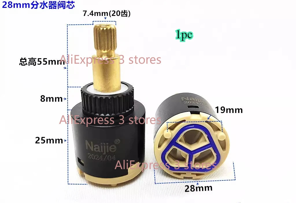 1pcs 28mm/35mm/40mm Water Mixer Tap Faucet Cartridge Ceramic