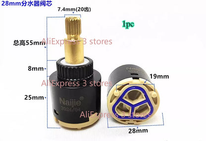 1pcs 28mm/35mm/40mm Water Mixer Tap Faucet Cartridge Ceramic