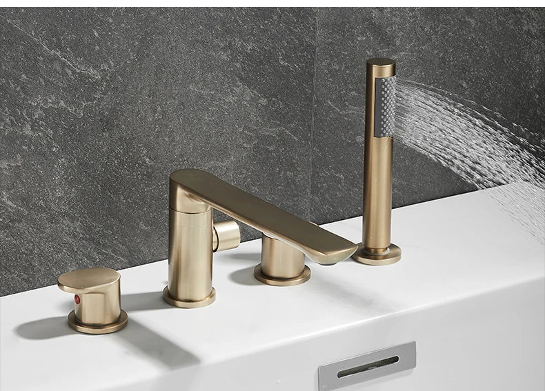 Ellen Bathtub Faucets Holes Black Cold Bath Shower