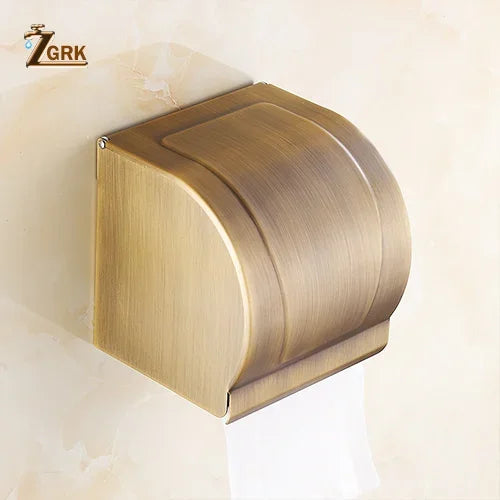 Zgrk Antique Bathroom Carved Brass Hardware Wall Mounted