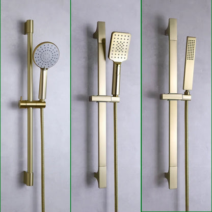 Slide Bar Hand Shower Brushed Matt Gold Functions