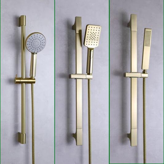 Slide Bar Hand Shower Brushed Matt Gold Functions
