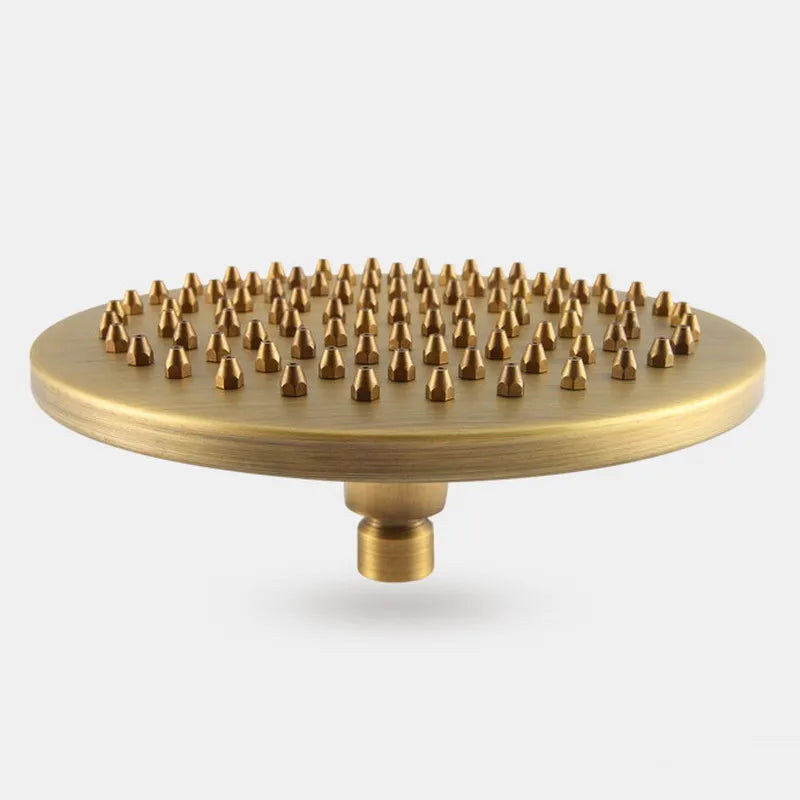 Antique Brass Bathroom Hand Shower Head Inch Round