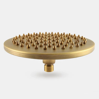 Antique Brass Bathroom Hand Shower Head Inch Round