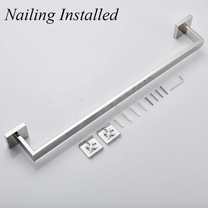 Chrome Stainless Steel Bathroom Hardware Bathrobe Shelf 40cm