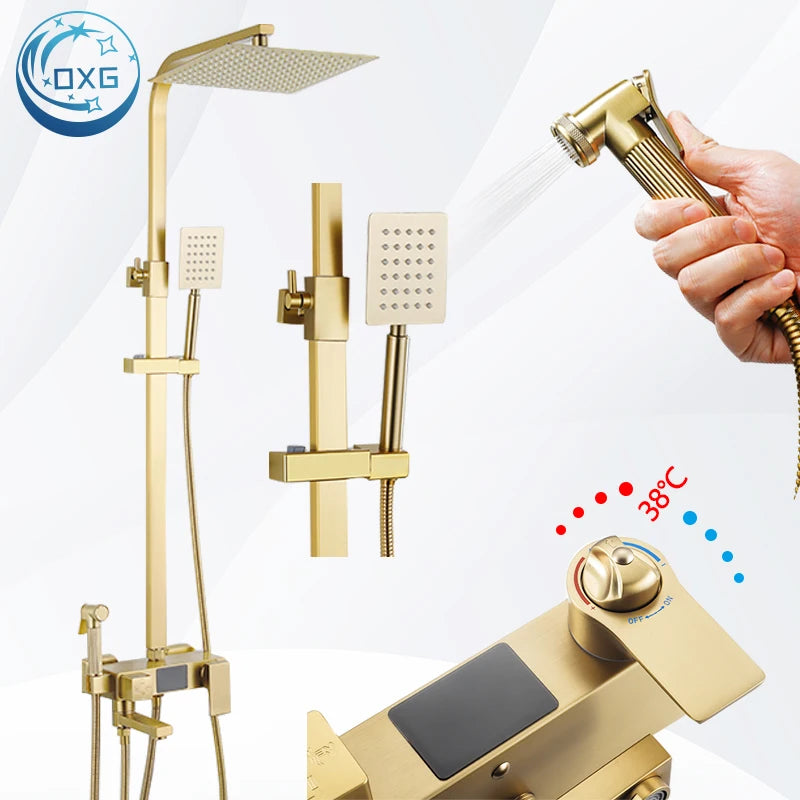Oxg Shower Faucet Digital Display Bathroom Shower Rain