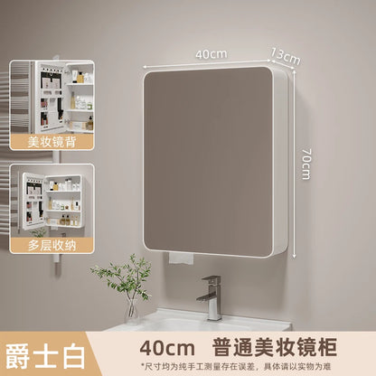 Smart Corner Round Space Aluminum Mirror Cabinet Wall