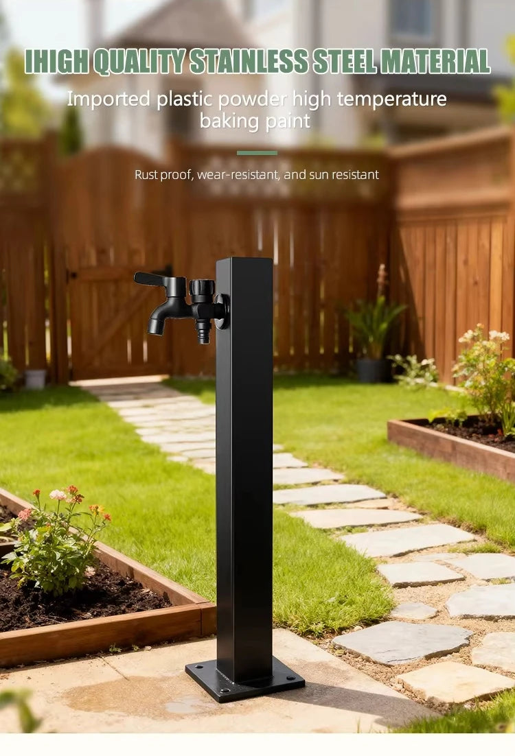 Garden Irrigation All-Copper Faucet 304 Stainless Steel Square