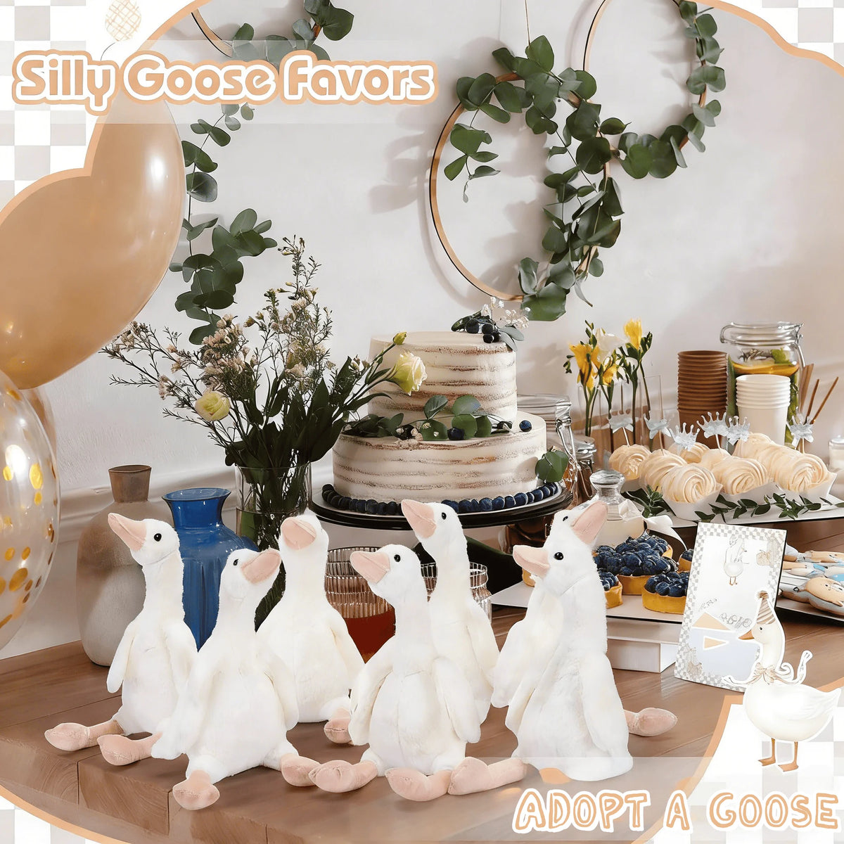 6-12pcs One Silly Goose Party Favors 8in Goose