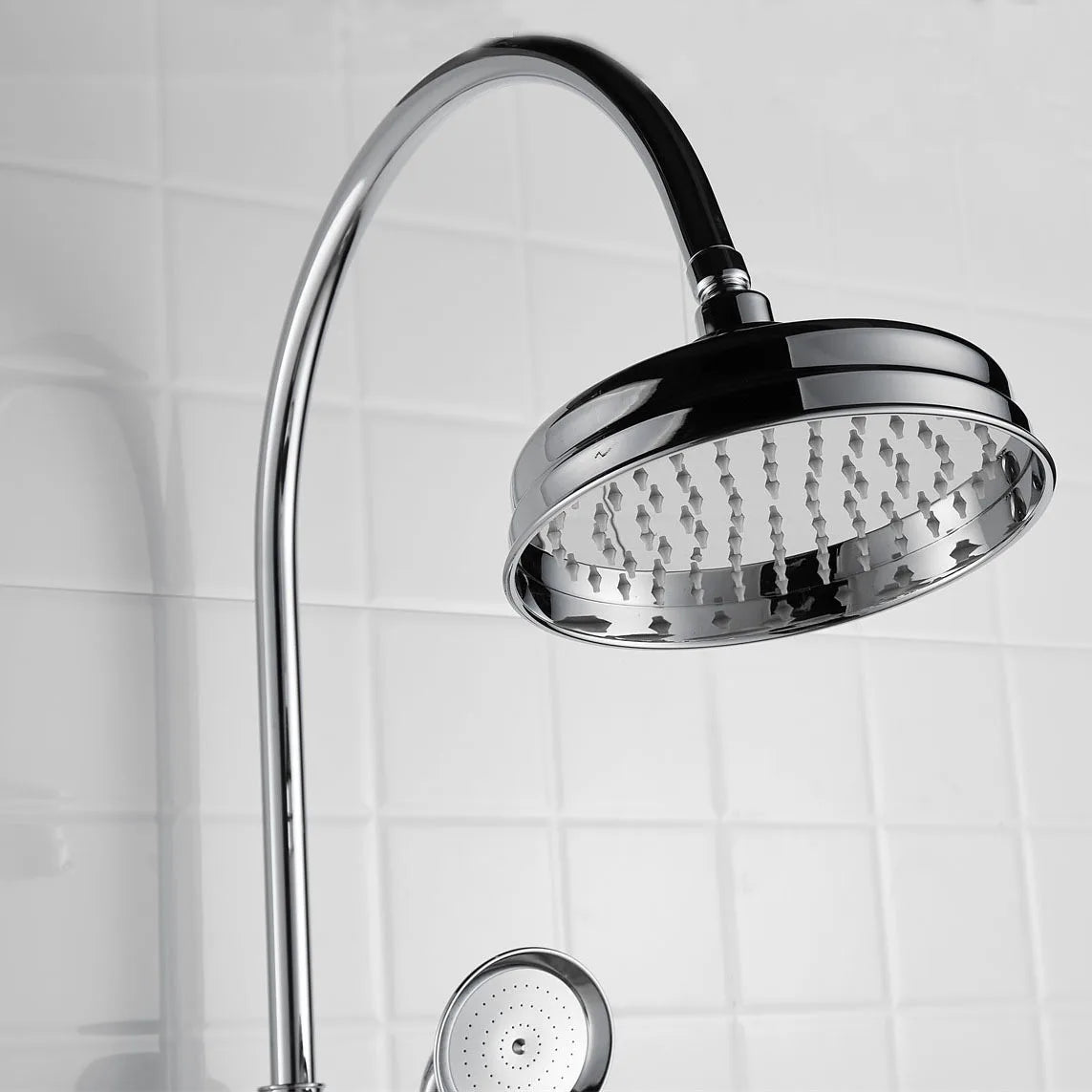 French Vintage Silver Bathtub Without Underflow Faucet Shower