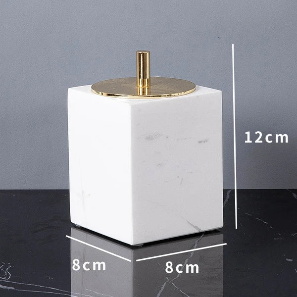 Volakos White Natural Marble Bathroom Minimalism Soap Dispenser