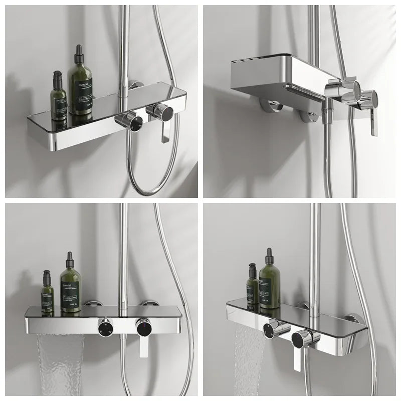 Pink Waterfall Piano Bathroom Shower 12 Inch Rainfall