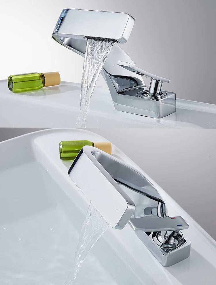 Tolm Basin Faucet Modern Bathroom Mixer Tap Orange