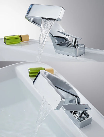 Tolm Basin Faucet Modern Bathroom Mixer Tap Orange
