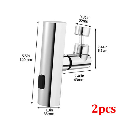 Universal Nozzle 360 Rotating Feather Waterfall Faucet