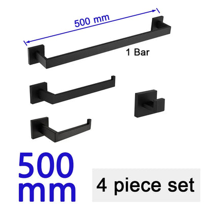 Matte Black Bathroom Hardware 304 Stainless Steel Towel