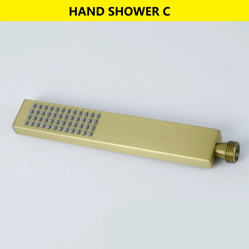 Slide Bar Hand Shower Brushed Matt Gold Functions