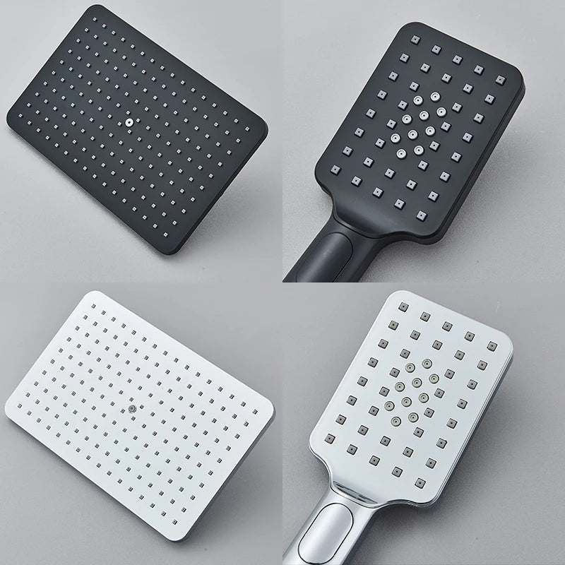 Black Smart Thermostatic Shower Faucet Bathroom Intelligent