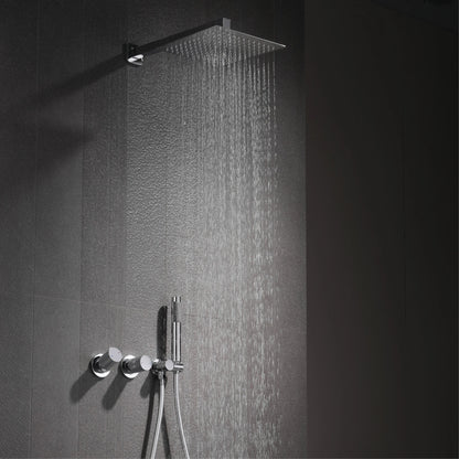 Luxury Bathroom Brass Gun Grey Wall-Mounted Shower System