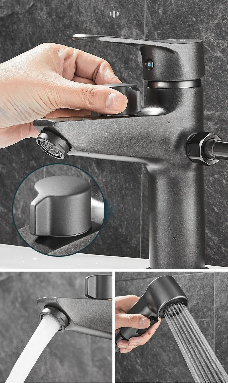 Bathroom Basin Faucet Cold Mixer Tap Shower Switchable