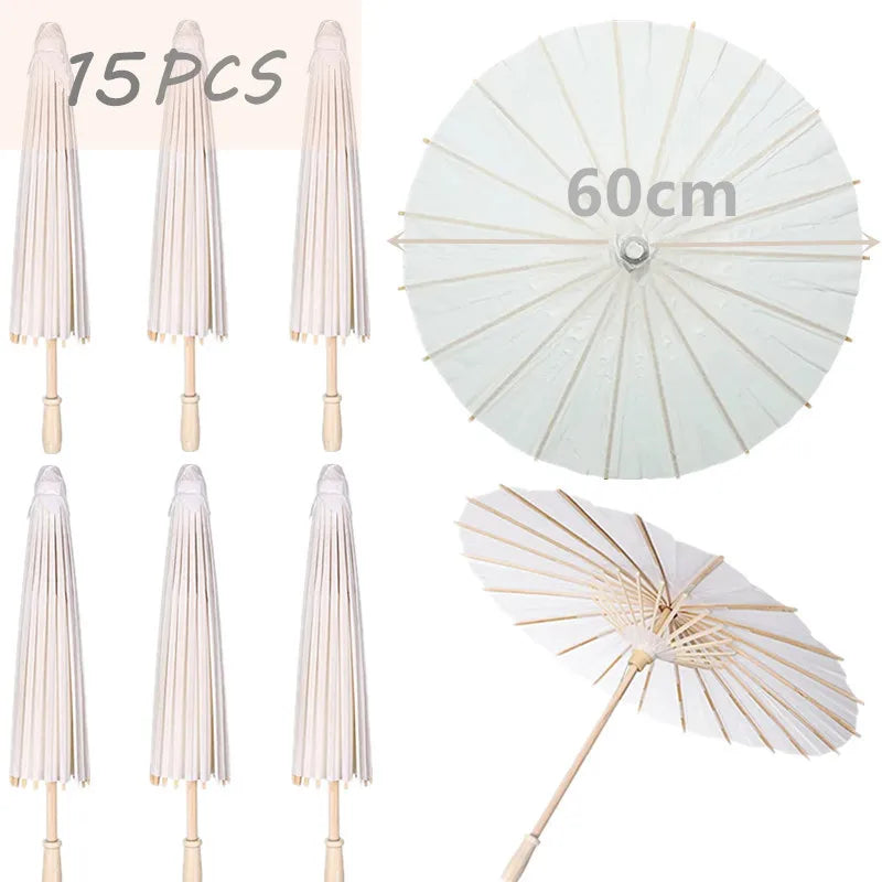White Paper Parasol Wedding Photo Cosplay Prop Diy