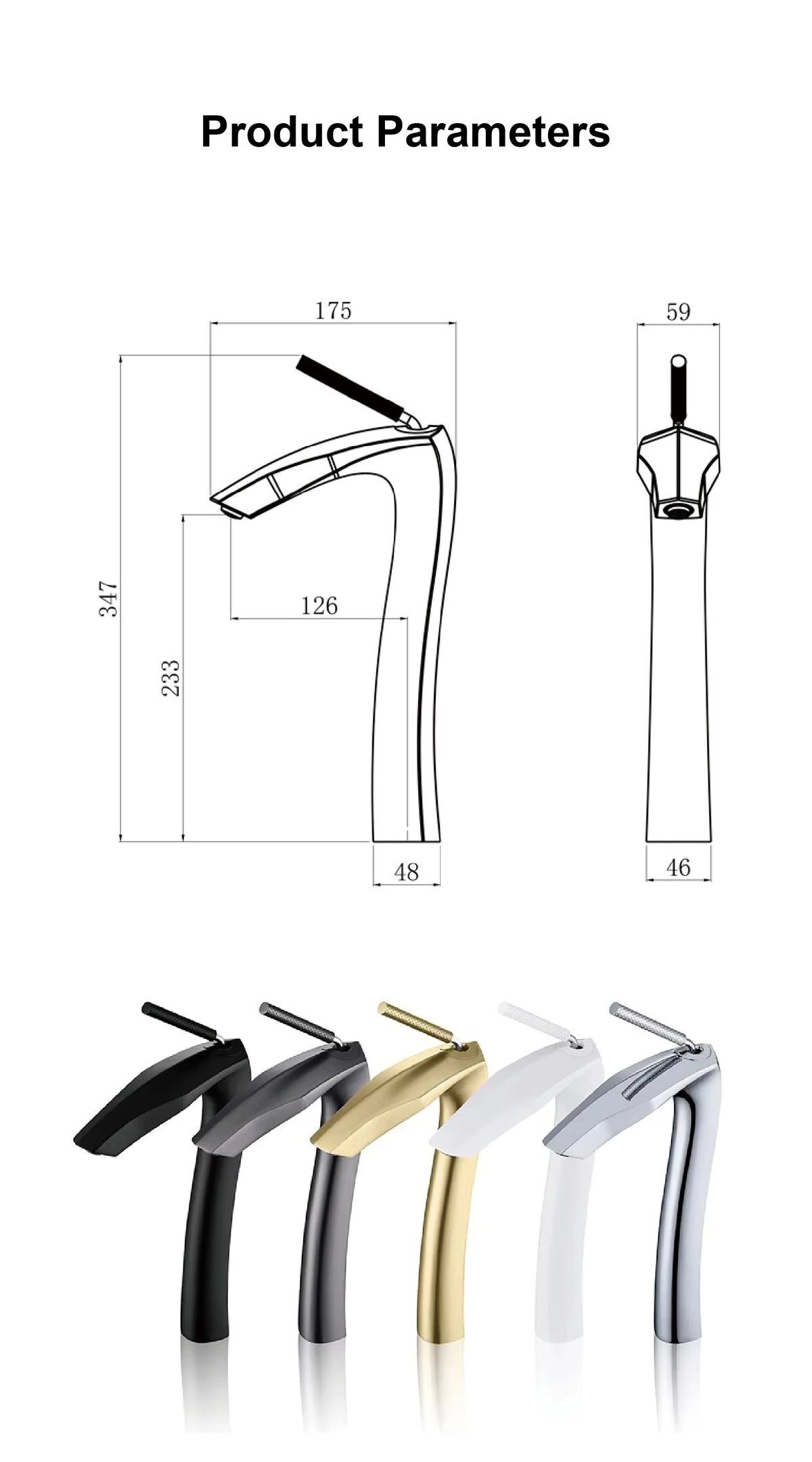 Luxury Brushed Gold Brass Bathroom Faucet Modern Ceramic