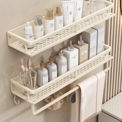 Punch-Free Bathroom Rack Bathroom Shelf Toilet Space Aluminum