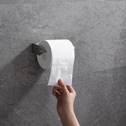 Adhesive Toilet Paper Holder Wall Mount Bathroom Silver