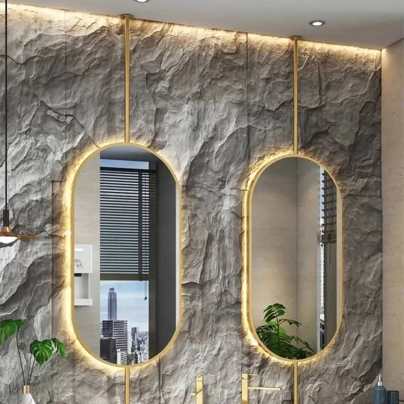 Size60x90cm Ceiling Oval Hanging Mirror Modern Simple Decoration
