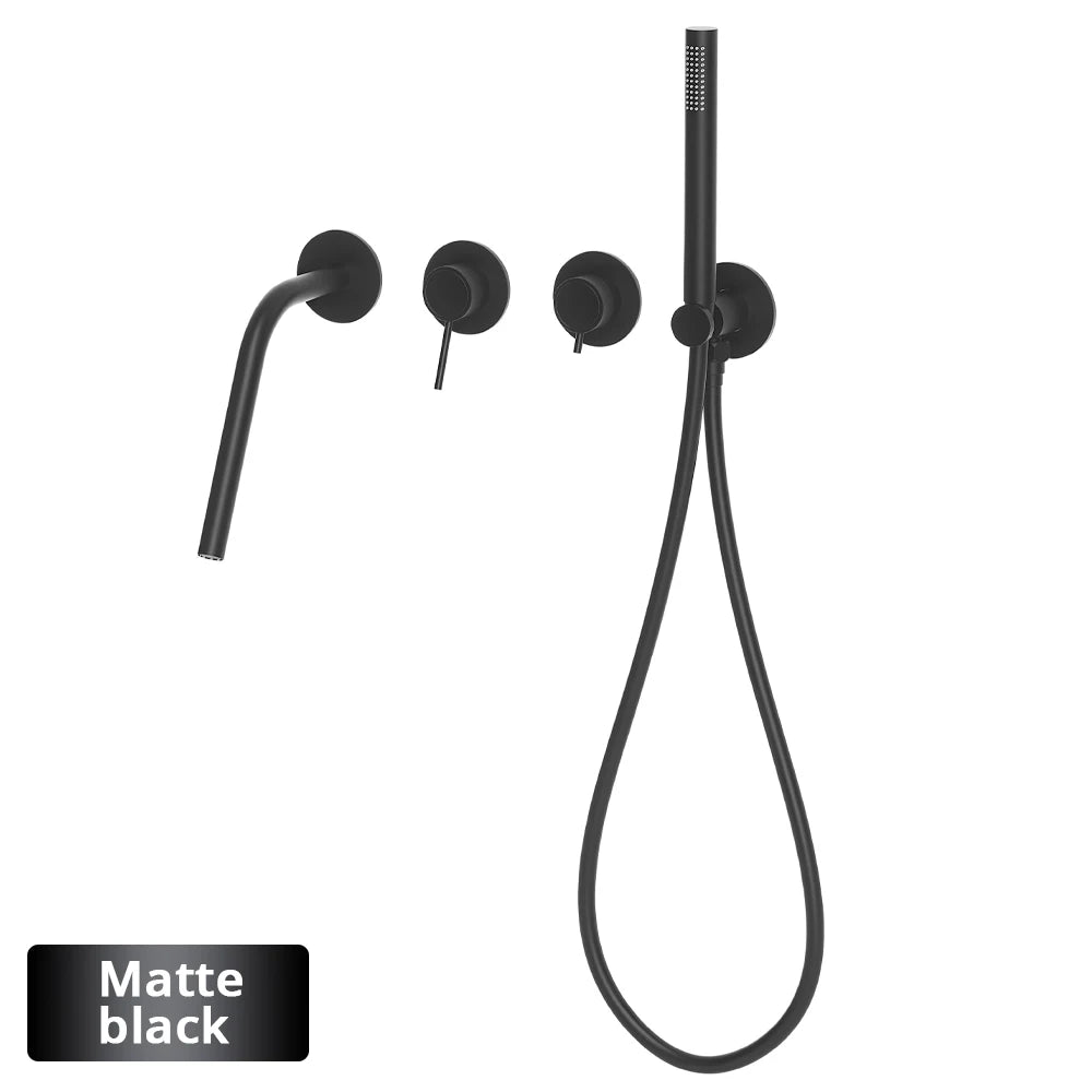 Shower Faucet Concealed Box Hand Shower Long Nose