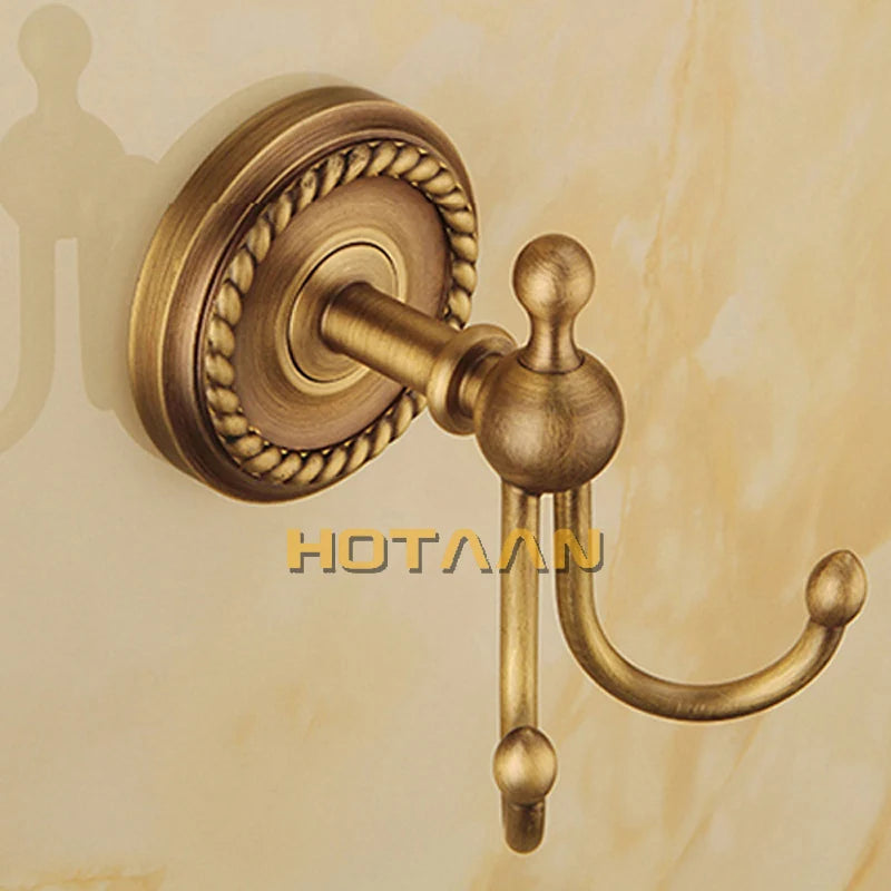 Solid Brass Bathroom Robe Hook Paper Holder Towel