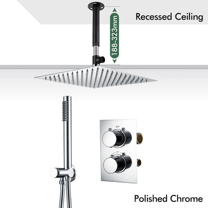 Bathroom Faucet Dial Way Brushed Gold Thermostat Shower
