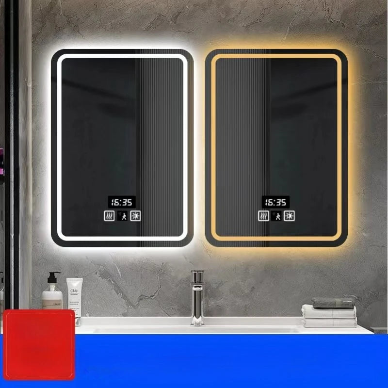 Hotel Bathroom Mirror Square Smart Led Bathroom Light