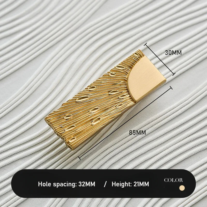Unique Lines Satin Brass Handle Closet Wardrobe Door