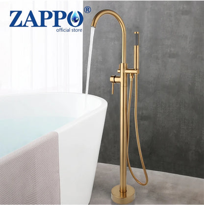 Zappo Standing Tub Shower Faucet Floor Mount Shower
