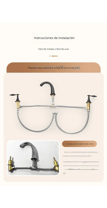 Deck Mounted Fixed Spout Bathroom Basin Faucet Hole