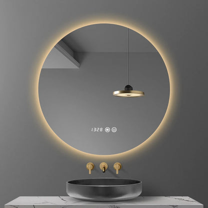 40/50/60cm Round Smart Led Bathroom Mirror Color Adjustable